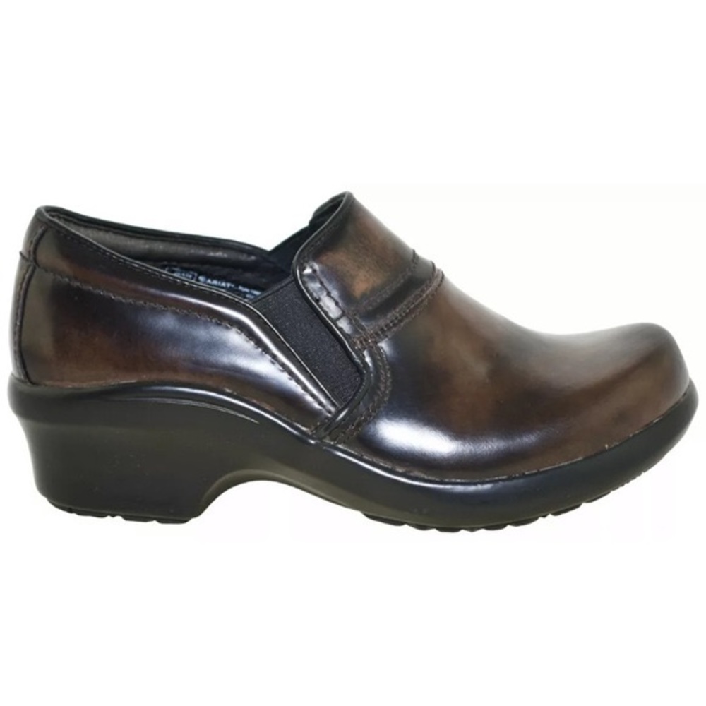 Ariat Sutter Baker Brown Leather Non Slip Clogs